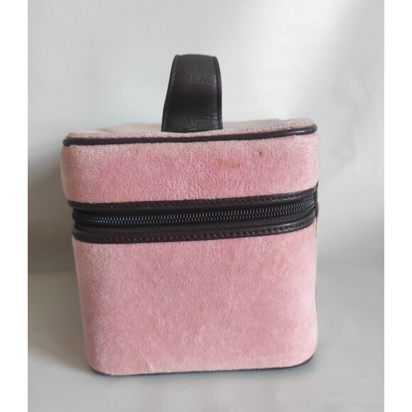 Vintag Juicy Couture Velour cosmetic train casemakeup bag Pink - Picture 5 of 13